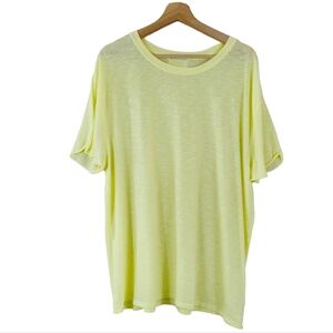 We The Free Yellow Oversized Casual Relaxed Tee Shirt